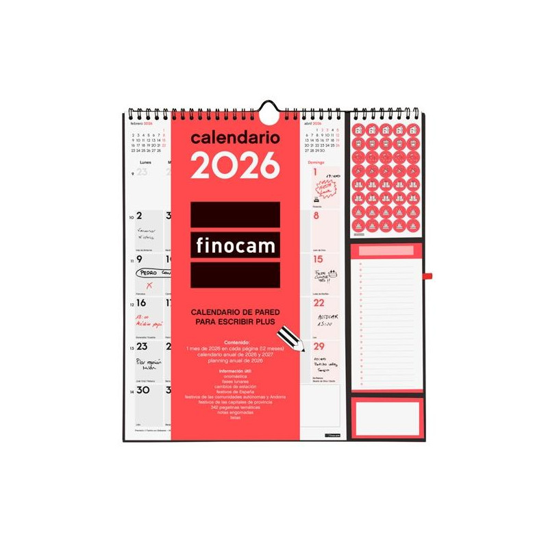 782120026 FINOCAM CALENDARIO DE PARED PLUS-215X325MM MV NEUTRO 2026