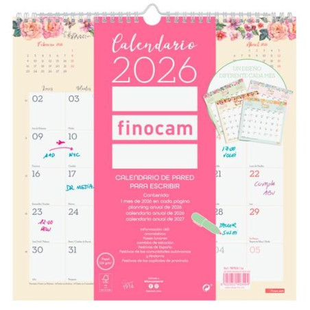 787530126 FINOCAM CALENDARIO DE PARED 30X30-300X300MM MV DESIGN 2026