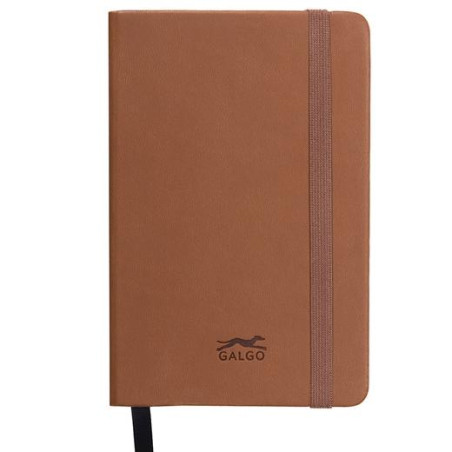 16270740 GALGO CUADERNO DE NOTAS GALGO A6 80H LISO TAPA DURA MARRÓN