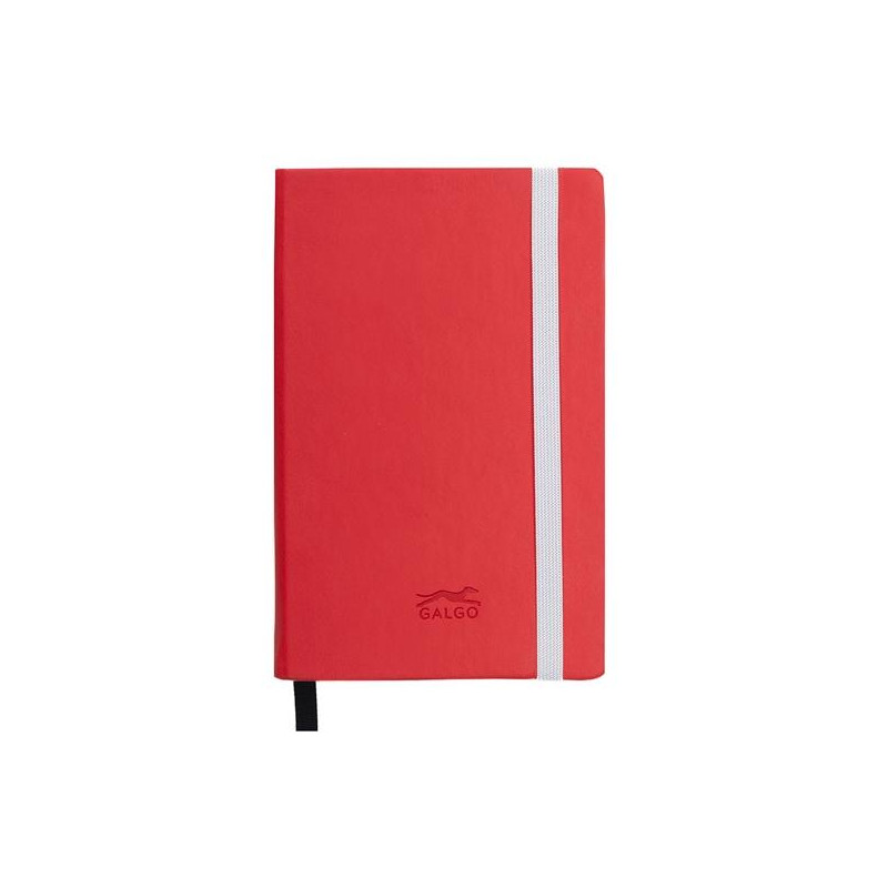 16270751 GALGO CUADERNO DE NOTAS GALGO A6 80H LISO TAPA DURA ROJO