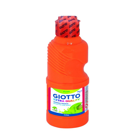 F53110300 GIOTTO TÉMPERA FLUO NARANJA BOTELLA 250 ML