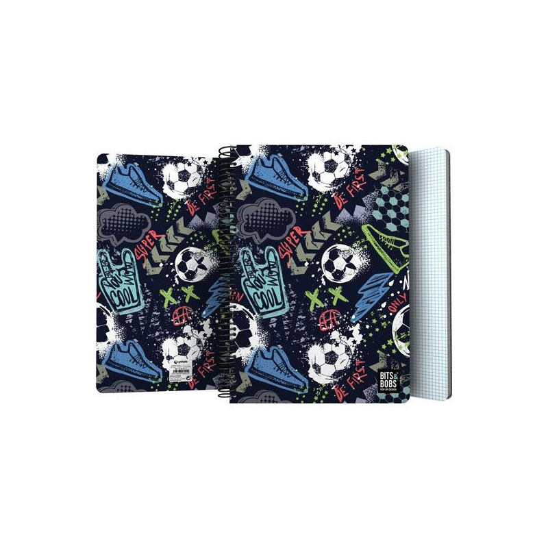 16502217 GRAFOPLÁS CUADERNO ESPIRAL FOLIO 80H 4X4MM 90GR TAPA PP BITS&BOBS MATCH