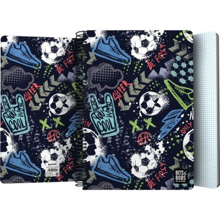 16502217 GRAFOPLÁS CUADERNO ESPIRAL FOLIO 80H 4X4MM 90GR TAPA PP BITS&BOBS MATCH