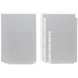05750004 GRAFOPLAS FUNDAS PLANOS A4 MULTITALADRO 11 PVC TRANSPARENTE -100U-