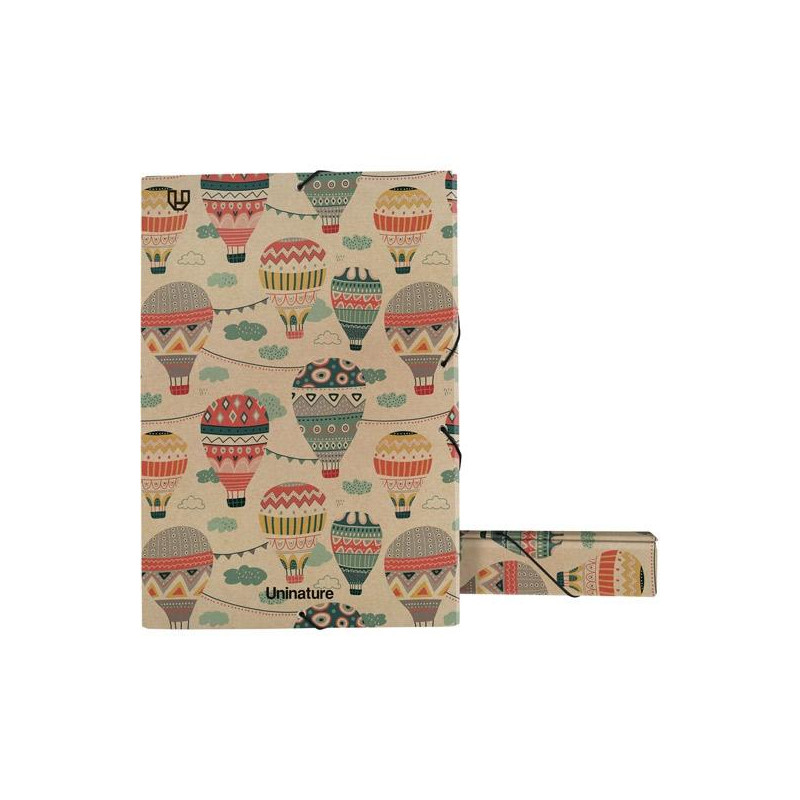 91273402 GRAFOPLÁS CAJA DE PROYECTOS FOLIO CON GOMAS LOMO DE 5CM CARTÓN Y KRAFT UNINATURE CAPADOCIA