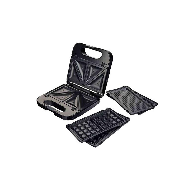 SAN MULTI NG GRUNKEL SANDWICHERA C/ GRILL 750W 3 PLACAS DESMONTABLES NEGRO