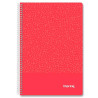 IMP0100 IMPREX CUADERNO ESPIRAL TAPA PP FOLIO 80H 90GR 4X4 ROJO