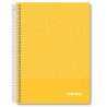 IMP0106 IMPREX CUADERNO ESPIRAL TAPA PP A5 80H 90GR 4X4 AMARILLO