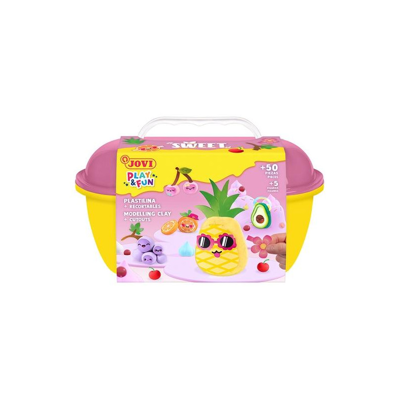 2202 JOVI PLASTILINA + ACCESORIOS PLAY&FUN COFRE SWEET