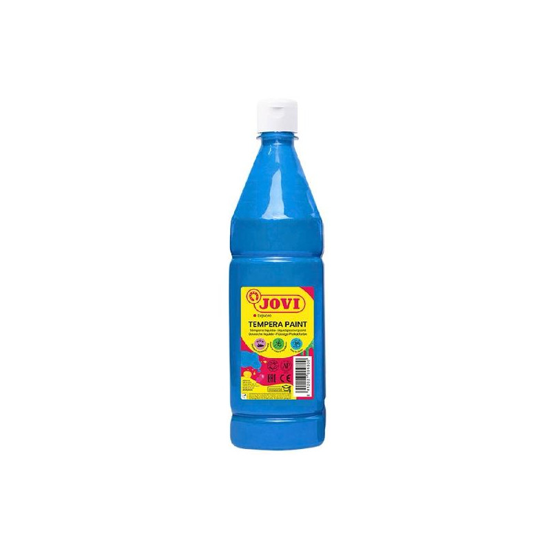 51121 JOVI TÉMPERA LÍQUIDA PAINT AZUL CYAN BOTELLA 1000ML