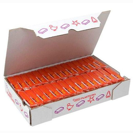 7004 JOVI PLASTILINA SCHOOL PASTILLA 50GR NARANJA CAJA 30 UD