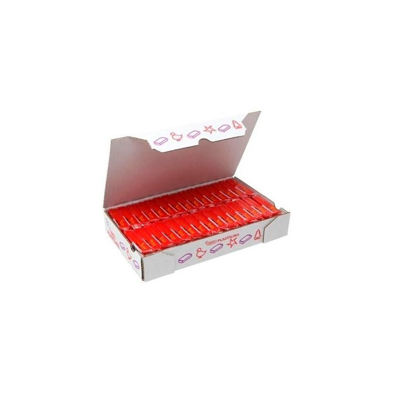 7005 JOVI PLASTILINA SCHOOL PASTILLA 50GR ROJO CAJA 30 UD