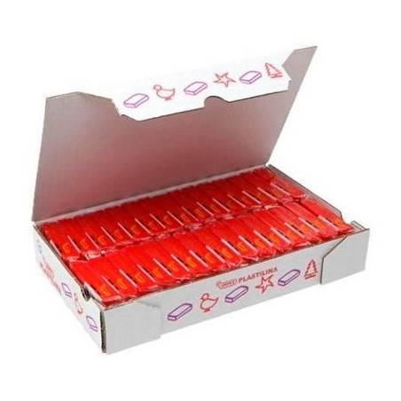 7005 JOVI PLASTILINA SCHOOL PASTILLA 50GR ROJO CAJA 30 UD