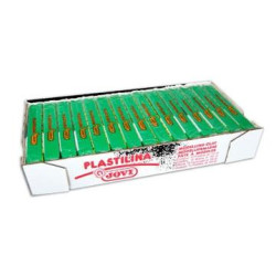 7110 JOVI PLASTILINA SCHOOL PASTILLA 150GR VERDE CLARO CAJA 15 UD
