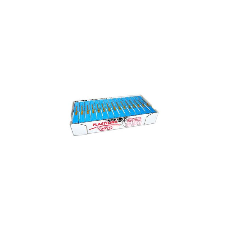 7112 JOVI PLASTILINA SCHOOL PASTILLA 150GR AZUL CLARO CAJA 15 UD