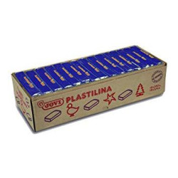 7213 JOVI PLASTILINA PASTILLA 350GR UNICOLOR AZUL OSCURO CAJA 15 UD
