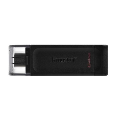 DT70/64GB KINGSTON PENDRIVE DATATRAVELER DT70 64GB C/TAPA PROTECTORA Y RANURA PARA COLGAR USB-C 3.2 NEGRO