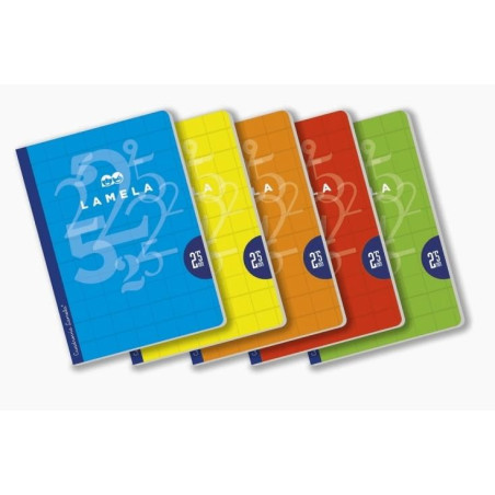 06A403S LAMELA LIBRETA GRAPADA 50H A4 90GR CUADROVÍA 3MM C/MARGEN C/SURTIDOS BÁSICOS