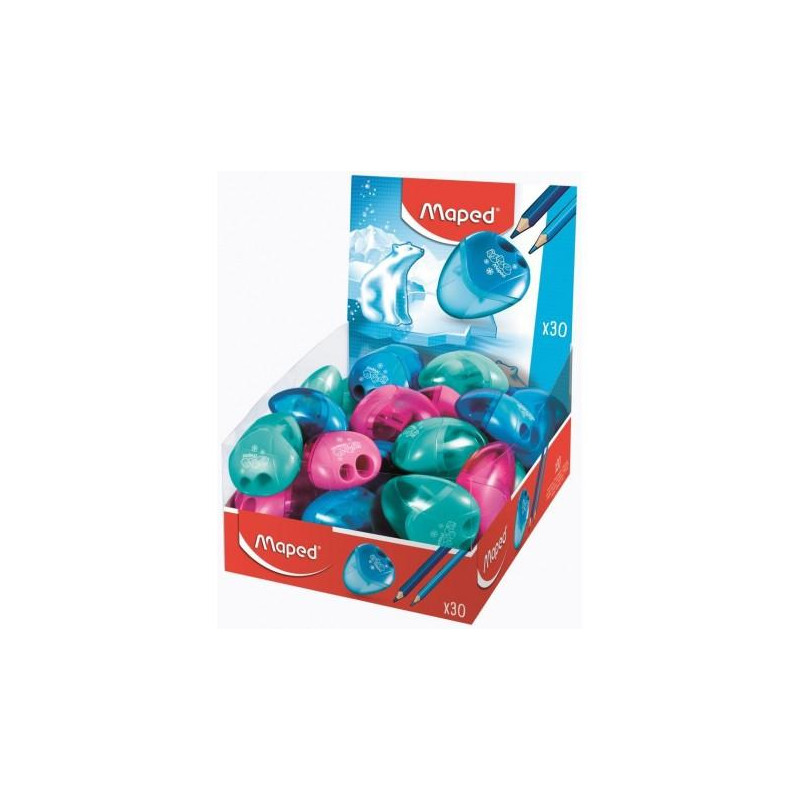 534756 MAPED AFILALÁPICES I-GLOO 2 AGUJEROS C/SURTIDOS CAJA EXPOSITORA DE 30U