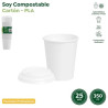 10317 MAXI PRODUCTS VASO 350CC CARTÓN TAPA DRINK BLANCO PACK 25 UD