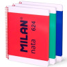 57043E80X3 MILAN CUADERNO ESPIRAL A4 80H 95GR 5X5 TAPA DURA COLECCIÓN NATA® 624 SINCE 1918 SURTIDO PACK 3 UD