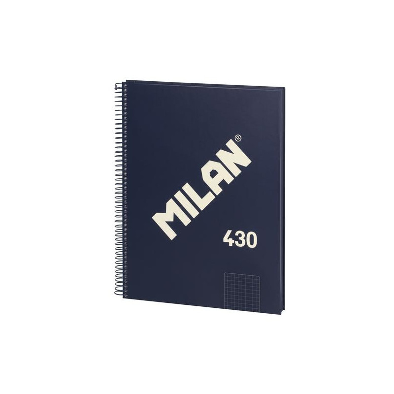 57143E80B MILAN LIBRETA CON ESPIRAL A4 80H PAPEL 95GR CUADRICULADO 5X5MM SERIE 1918 AZUL