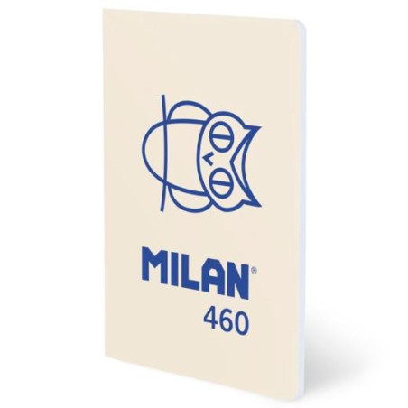 57251G24BG460 MILAN LIBRETA GRAPADA A5 24H PAPEL BLANCO 95GR LISO COLECCIÓN 460 SINCE 1918 BEIGE