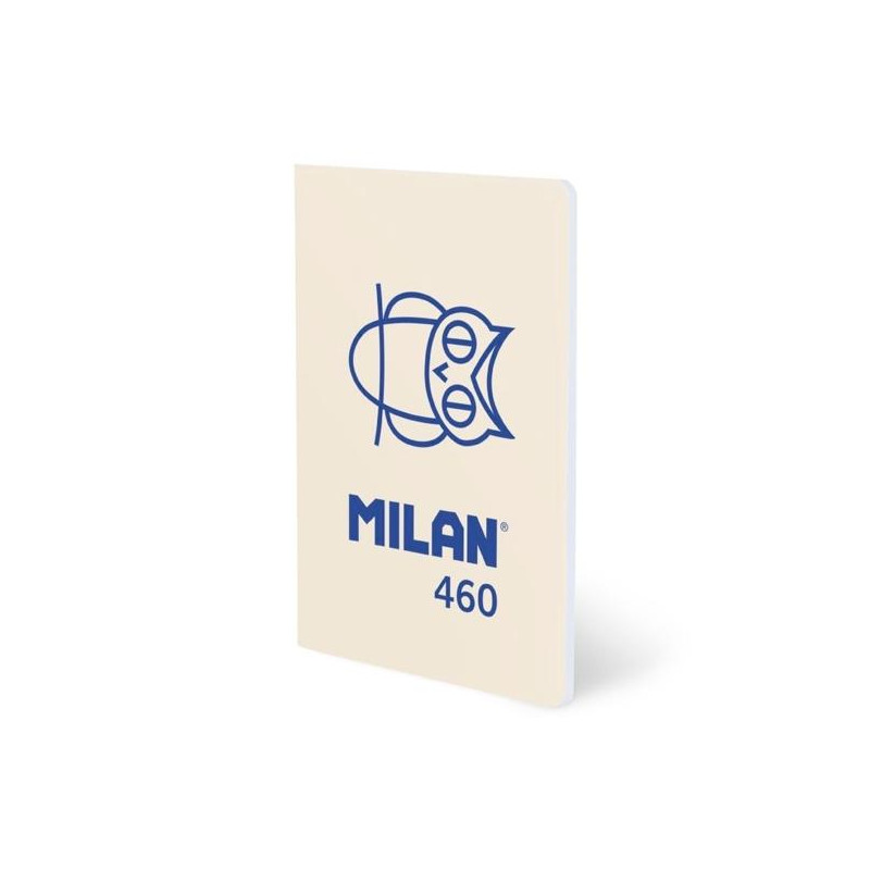 57252G24BG460 MILAN LIBRETA GRAPADA A5 24H PAPEL BLANCO 95GR LÍNEA 7MM COLECCIÓN 460 SINCE 1918 BEIGE