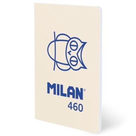 57252G24BG460 MILAN LIBRETA GRAPADA A5 24H PAPEL BLANCO 95GR LÍNEA 7MM COLECCIÓN 460 SINCE 1918 BEIGE