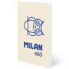 57252G24BG460 MILAN LIBRETA GRAPADA A5 24H PAPEL BLANCO 95GR LÍNEA 7MM COLECCIÓN 460 SINCE 1918 BEIGE