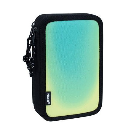 081264SNK1GR MILAN PLUMIER 2 PISOS C/CONTENIDO SUNSET NEGRO/VERDE