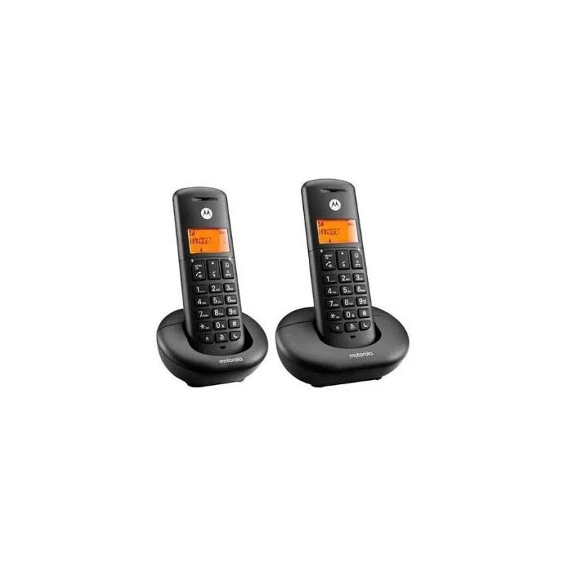 F52000K50O2AES MOTOROLA TELEFONO INALAMBRICO E202 NEGRO DECT DUO DIGITAL KIT DOS UNIDADES