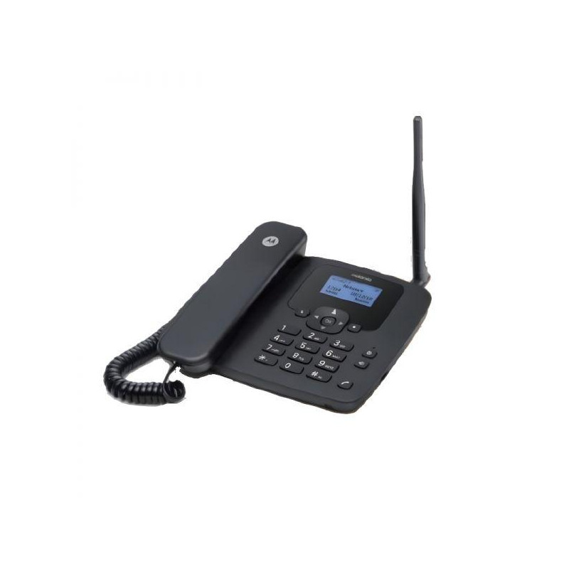 G96000N18B1AES MOTOROLA TELEFONO FIJO FW410L CON SIM 4G GSM CON BATERIA AUXILIAR Y FUNCIONA COMOPUNTO DE ACCESO WIFI NEGRO