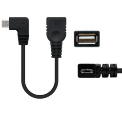 10.01.3600 NANOCABLE CABLE USB 2.0 OTG ACODADO TIPO MICRO B/M-A/H NEGRO 15 CM