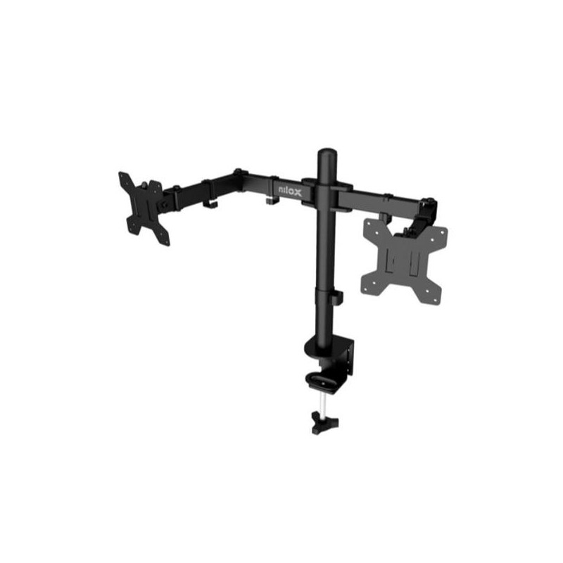 NXDMA01B NILOX SOPORTE DE MESA GIRATORIO 2 BRAZOS PARA MONITOR 8KG HASTA 32" NEGRO