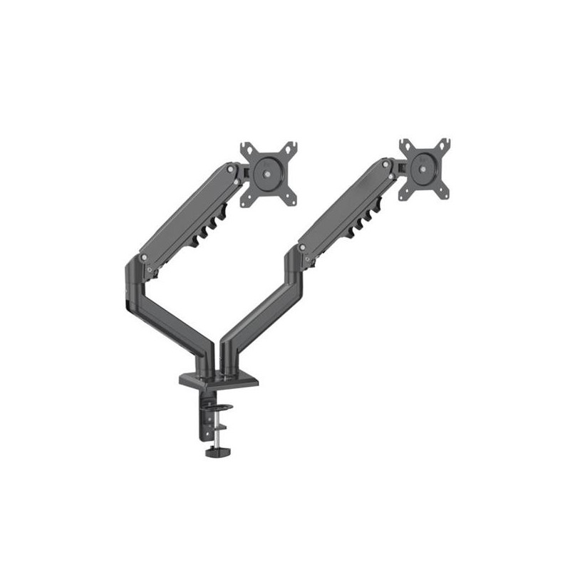 NXDMA02B NILOX SOPORTE DE MESA GIRATORIO E INCLINABLE 2 BRAZOS ARTICULADO HASTA 32" NEGRO