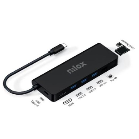 NXDSUSBC04 NILOX DOCK STATION USB-C 8 EN 1 3XUSB 3.0