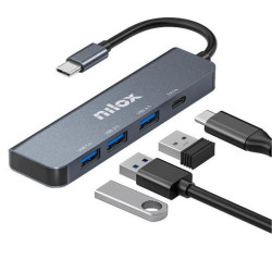 NXHUBUSBC04 NILOX HUB 4 PUERTOS USB-C A 3XUSB 3.0 X 1XUSBC