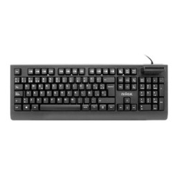NXKIRE0002 NILOX TECLADO USB CON LECTOR DNI COMPATIBLE DNI 4.0 Y TARJETA SANITARIA