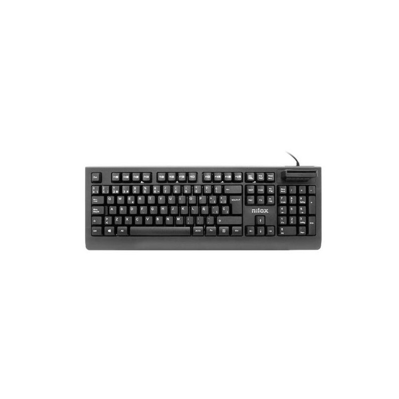 NXKIRE0002 NILOX TECLADO USB CON LECTOR DNI COMPATIBLE DNI 4.0 Y TARJETA SANITARIA