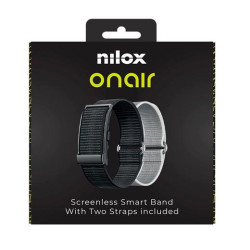 NXSWONAIRBK NILOX PULSERA INTELIGENTE SIN PANTALLA BLUETOOTH INCLUYE DOS PULSERAS NEGRO Y PLATA