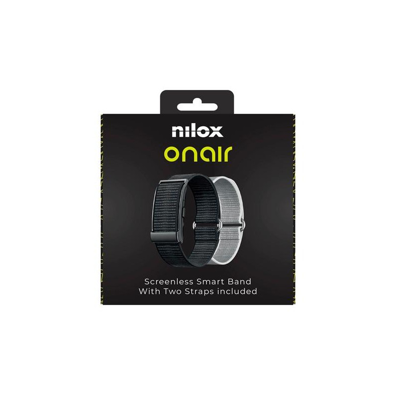 NXSWONAIRBK NILOX PULSERA INTELIGENTE SIN PANTALLA BLUETOOTH INCLUYE DOS PULSERAS NEGRO Y PLATA