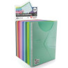 35311 OFFICE BOX SOBRE BROCHE COLORLINE A4+/FOLIO MULTITALADRO CIERRE V-LOCK PP C/SURTIDOS EXPOSITOR 120 UD