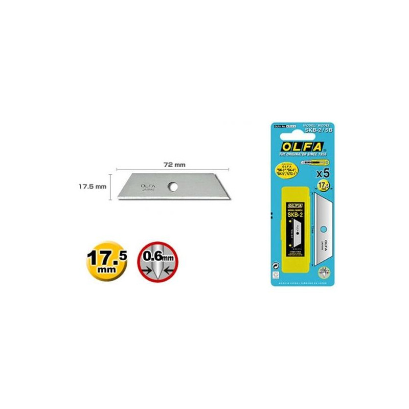 SKB-2/5B OLFA REPUESTOSK-4 CUTTER CORTADORES DE SEGURIDAD / CUCHILLA FRACTURABLE
