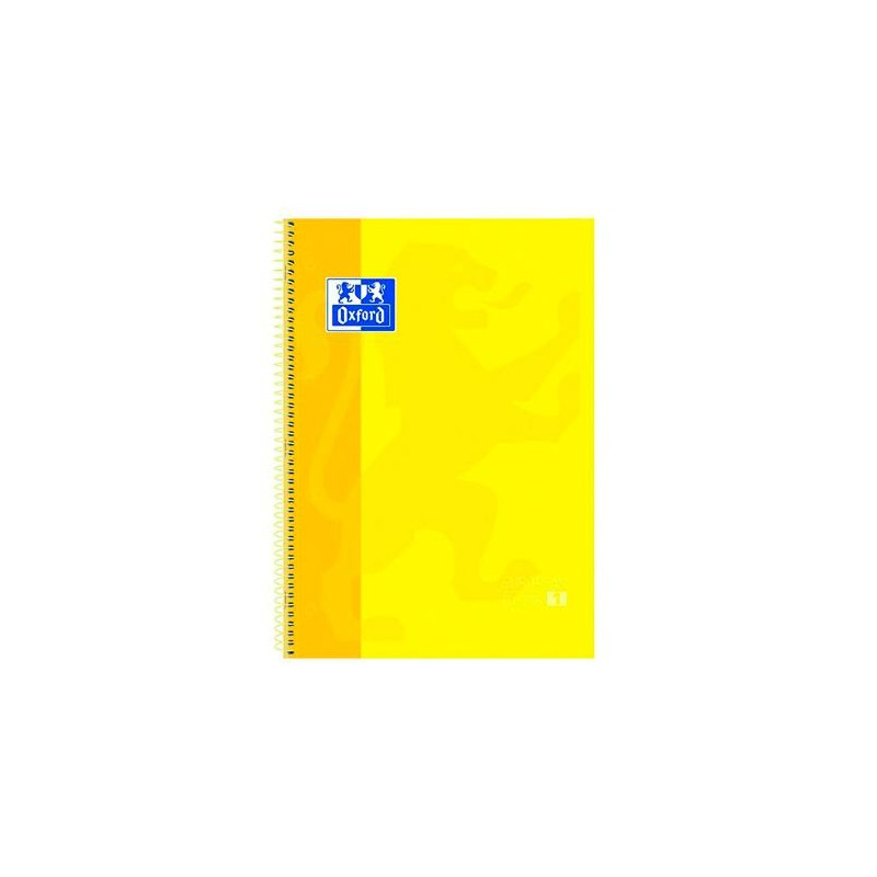 100430200 OXFORD CUADERNO CLASSIC EUROPEANBOOK 1 WRITE&ERASE 80H A4+ 5X5MM MICROPERFORADO TAPA EXTRADURA AMARILLO