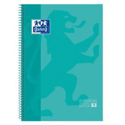 400040983 OXFORD CUADERNO CLASSIC EUROPEANBOOK 1 MICROPERFORADO 80H A4+ 5X5 T/EXTRADURAS BANDA COLOR VERDE MENTA
