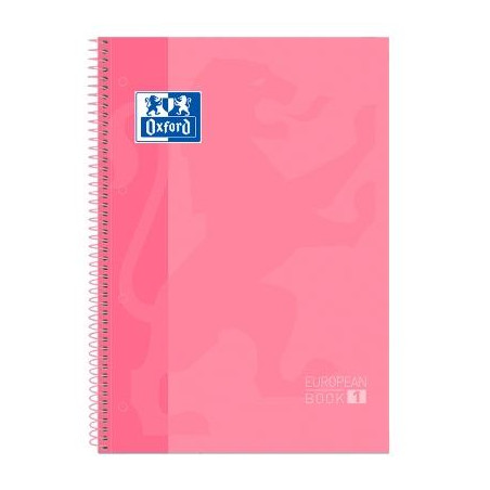 400040984 OXFORD CUADERNO CLASSIC EUROPEANBOOK 1 WRITE&ERASE 80H A4+ 5X5MM MICROPERFORADO T/EXTRADURA ROSA CHICLE