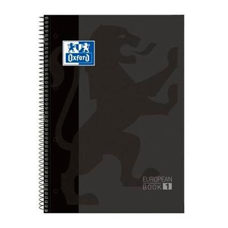400050189 OXFORD CUADERNO CLASSIC EUROPEANBOOK 1 WRITE&ERASE 80H A4+ 1 LINEA MICROPERFORADO T/EXTRADURA NEGRO