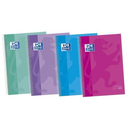400073042 OXFORD CUADERNO CLASSIC EUROPEANBOOK 5 WRITE&ERASE 120H A4+ 5X5 MICROPERFORADO T/EXTRADURA COLORES TENDENCIA