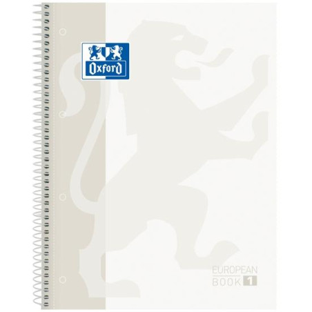 400117449 OXFORD CUADERNO CLASSIC EUROPEANBOOK 1 WRITE&ERASE 80H A4+ 5X5MM MICROPERFORADO T/EXTRADURA BLANCO